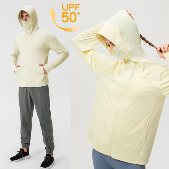 Protezione solare Protezione UV Cappotto casual per donna Uomo Leggero Felpa con cappuccio ad asciugatura rapida Abbigliamento UV UPF 50+ Maglie a maniche lunghe Escursionismo Golf Pesca Giacche